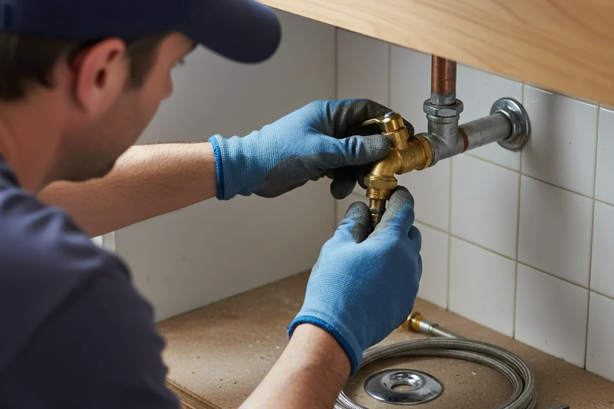 Shutoff valve and fitting work during Emergency Plumbing in Pawnee